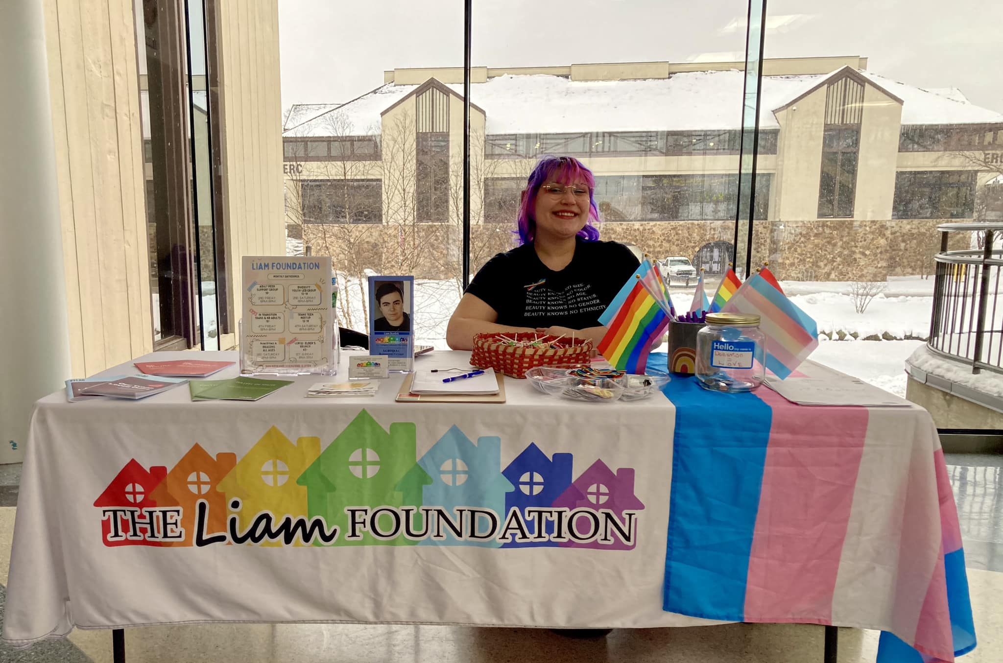 Liam Foundation Table at an event at RVC