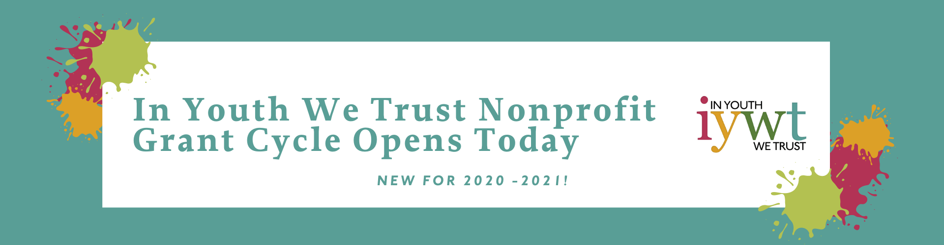 In Youth We Trust Nonprofit Grant Cycle Opens Today. In Youth We Trust logo