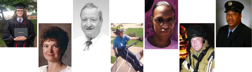 Photos of seven people, who are the people in whom these seven scholarships were created to honor