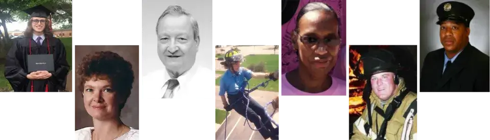 Photos of seven people, who are the people in whom these seven scholarships were created to honor