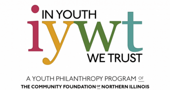 In Youth We Trust logo. In Youth We Trust a youth philanthropy program of the Community Foundation of Northern Illinois