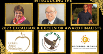 pictures of the six 2023 Excalibur and Excelsior Award finalists